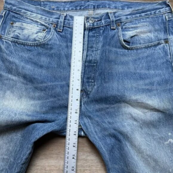 Levis 501xx Jeans Men 34x34 Blue Big E LVC Redline Selvedge Washout Fits 36x28 - Picture 8 of 9
